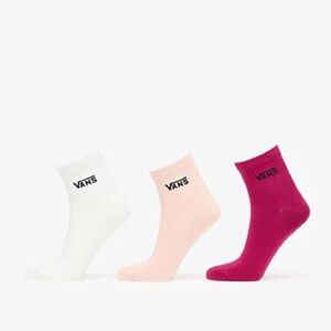 Vans 3-Pack Womens Half Crew Socks Pink and White Collection Size 6.5-10